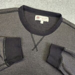 Wallace & Barnes Crewneck Sweatshirt‎ Sweater Mens XL Honeycomb Waffle Gray